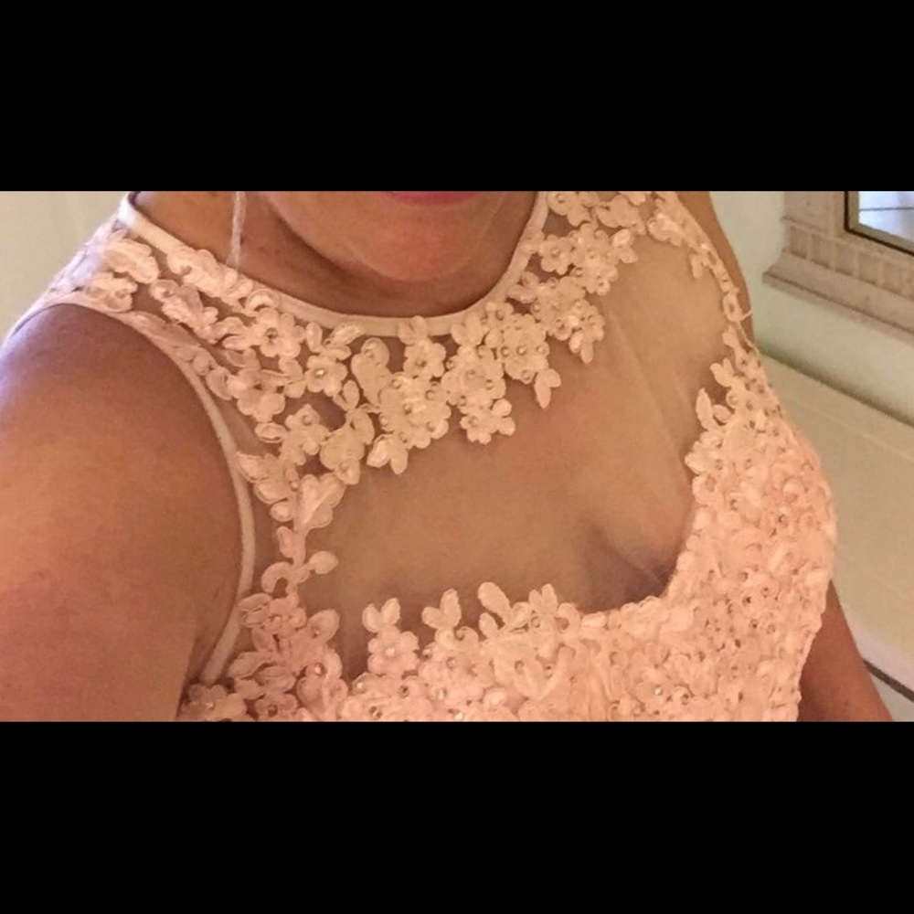 Prom/Evening dress chiffon overlay. - Picture 4 of 7